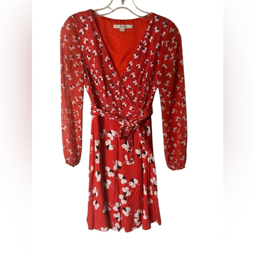 Boden Eden Faux Wrap Dress Size 2P